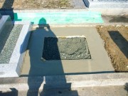 高平様　墓石基礎コンクリート