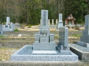 長屋様　墓石建立　８寸３段型墓石と墓誌