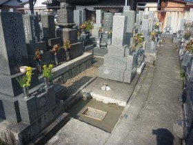 岐阜市東鏡島墓地でお墓建立工事開始　平成25年1月