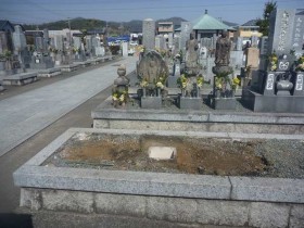 岐阜市岩地霊苑でお墓建立工事開始