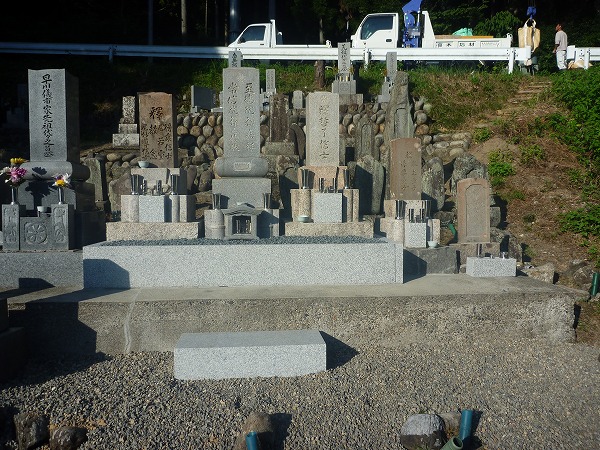 山県市美山地域墓地でお墓リフォーム工事完成