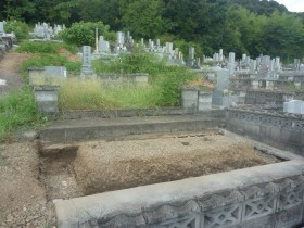 関市龍泰寺墓地でお墓建立工事開始　平成25年8月