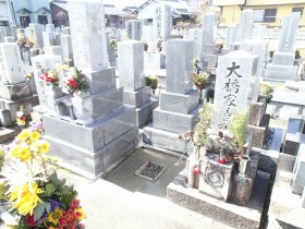 岐阜市東鏡島墓地でお墓建立工事開始　平成26年2月