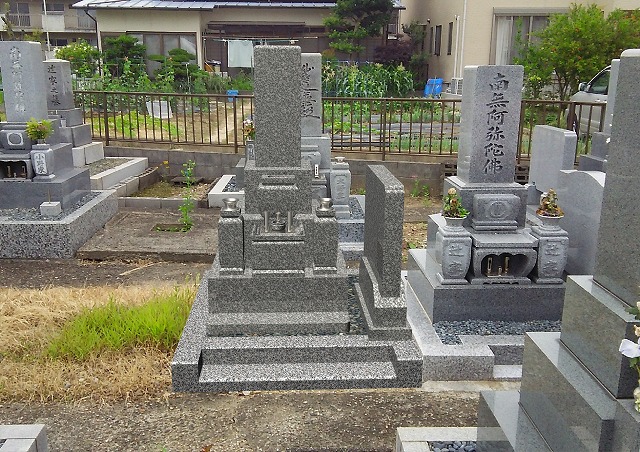 お墓の合成写真