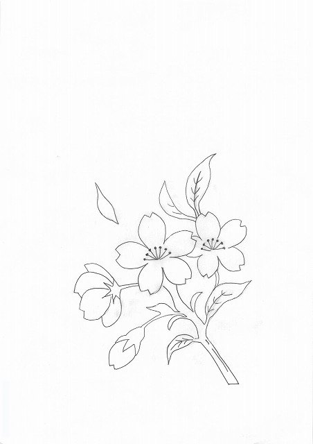 手書きの桜