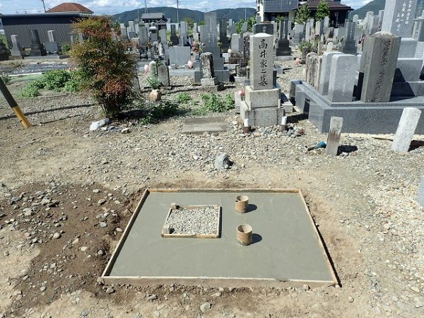 基礎コンクリート工事の完了