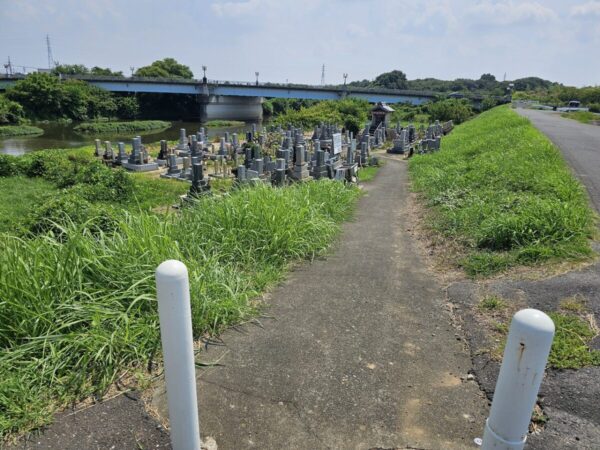 堤防の坂
