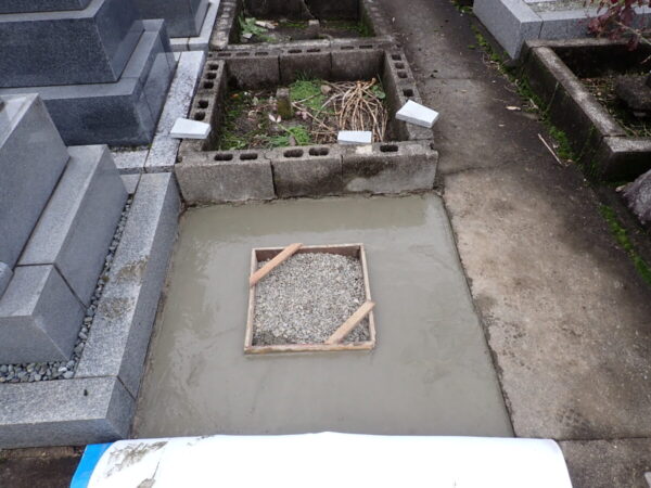 基礎コンクリート工事の完了