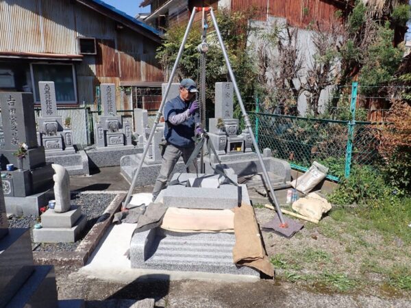 三ツ又クレーンで施工します