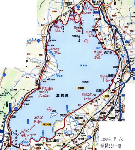 琵琶湖の地図