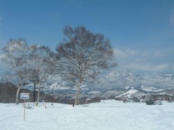 天気の良い　ゲレンデ