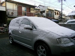 初雪です