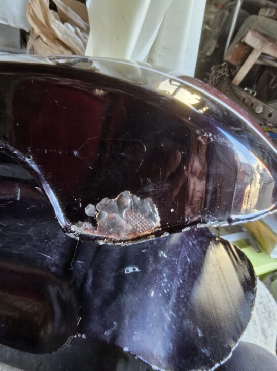 金属ハンダで修理